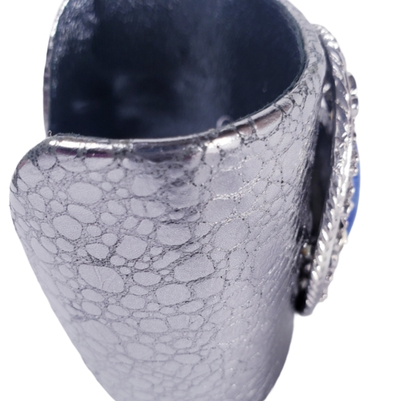 LYNNE CURTIN DESIGNS Lapis Silver Leather Cuff - Picture 4 of 9
